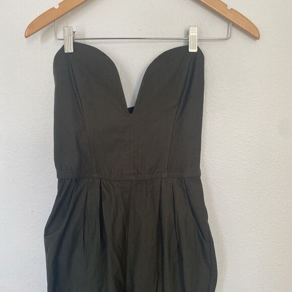 Hot And Delicious Olive Sweetheart Neck Sleeveless Jumpsuit‎ Cocktail M - Picture 2 of 10